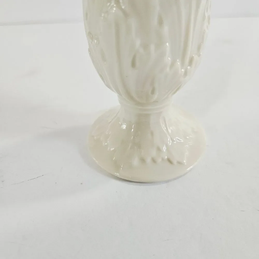 Vintage Lenox Florentine Collection Slender Textured Cream Porcelain Bud Vase